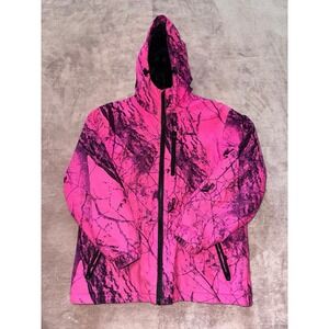 Gamehide Womens Pink Naked North Camo Hooded Hunting Jacket Insulated Size M